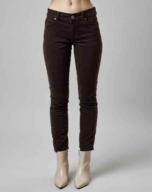 Pantalon slim Albi marron