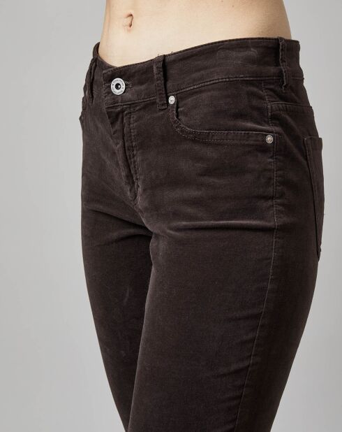 Pantalon slim Albi marron