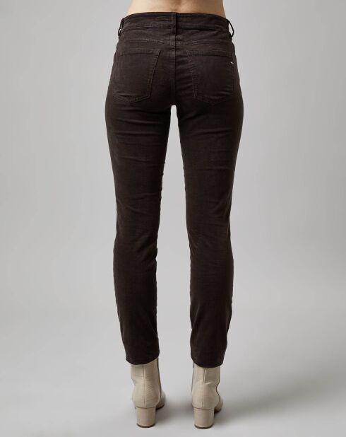 Pantalon slim Albi marron