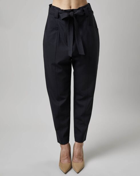 Pantalon Paper Bag noir