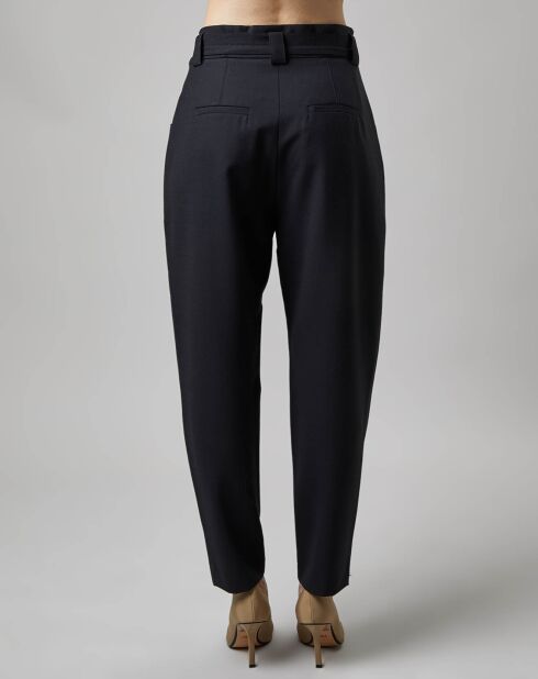 Pantalon Paper Bag noir