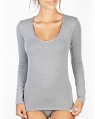 T-Shirt Marion en Micromodal gris clair