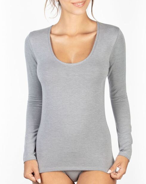 T-Shirt Marion en Micromodal gris clair