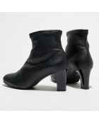 Bottines en Cuir Bomi noires - Talon 6.5 cm