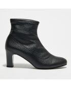 Bottines en Cuir Bomi noires - Talon 6.5 cm