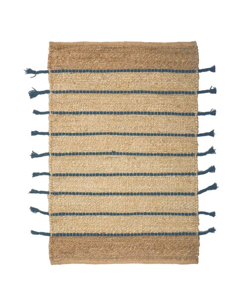 Tapis Didim beige/bleu foncé - 80x60 cm