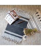 Tapis Talas noir/gris - 80x60 cm