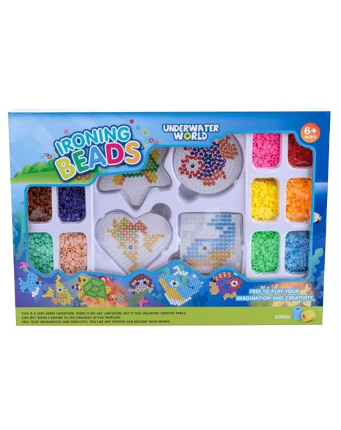 Coffret perles à repasser avec planches décors - 300 pièces