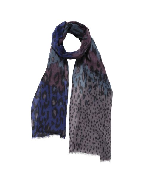 Étole 100% Laine Bete bleue - 55x200 cm