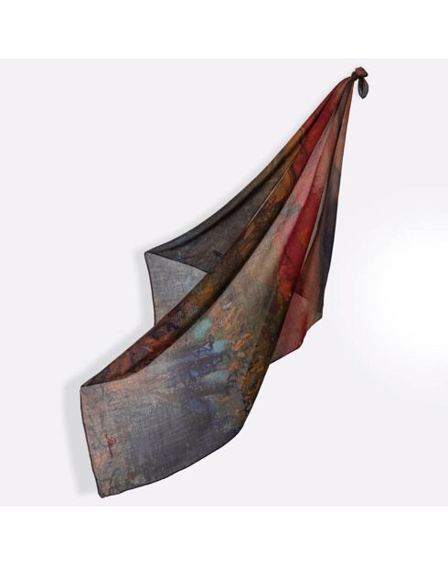 Écharpe 100% Laine Lande après midi - 130x130 cm