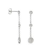 Boucles d'oreilles Trio Pendants Diamants 0.05 ct or blanc