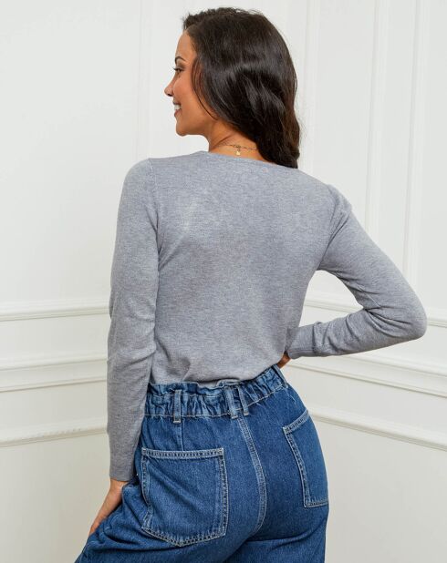 Pull en Cachemire mélangé Audrey gris
