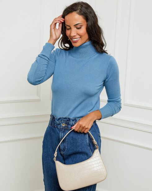 Pull en Cachemire mélangé Soraya bleu