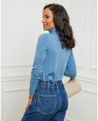 Pull en Cachemire mélangé Soraya bleu