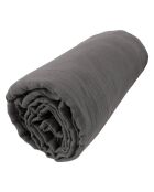 Drap housse 100% Gaze de Coton Gaïa Granit anthracite