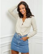 Gilet en Cachemire mélangé Sofia beige