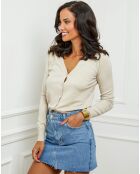 Gilet en Cachemire mélangé Sofia beige