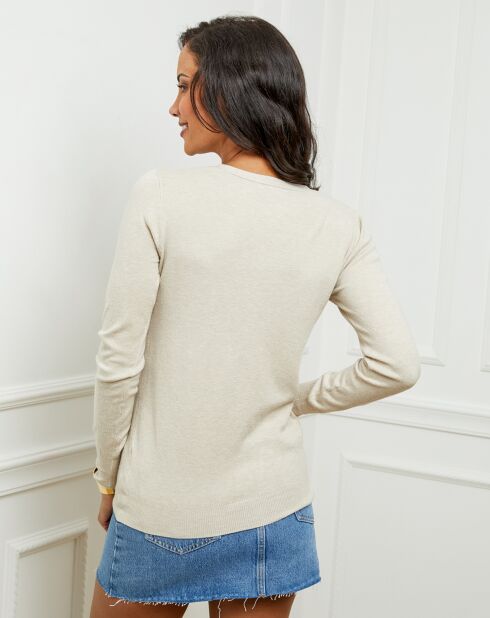 Gilet en Cachemire mélangé Sofia beige