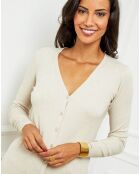 Gilet en Cachemire mélangé Sofia beige