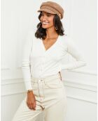 Gilet en Cachemire mélangé Sofia blanc