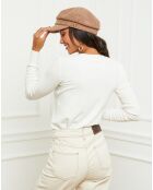 Gilet en Cachemire mélangé Sofia blanc