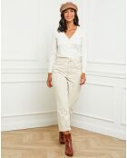 Gilet en Cachemire mélangé Sofia blanc