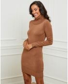 Robe pull en Cachemire mélangé Stéphanie café