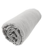Drap housse  Gaze de Coton Gaïa Nuage gris