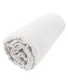 Drap housse 100% Gaze de Coton Gaïa Chantilly blanc