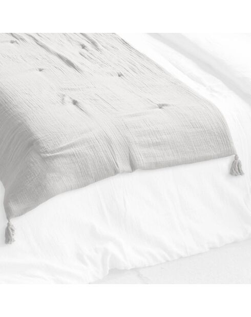 Édredon  Gaze de Coton Gaïa Nuage gris - 150x150 cm