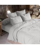 Housse de couette Gaze de Coton Gaïa Nuage gris