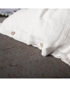Housse de couette Gaze de Coton Gaïa Chantilly blanche