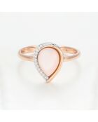 0.04 ct roségouden diamanten druppelring