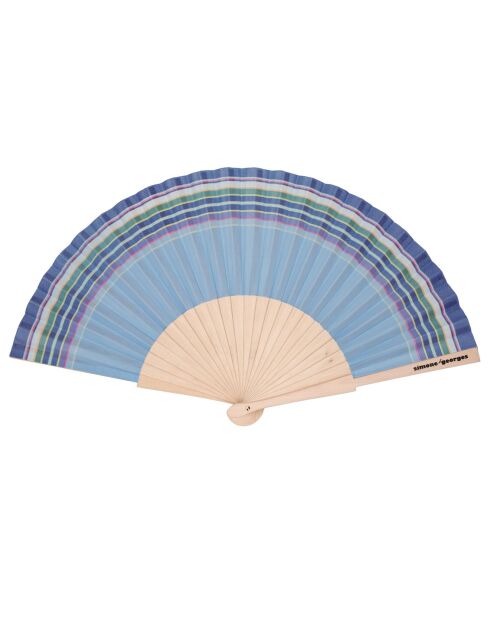 Éventail Cap Ferret bleu - 23 cm