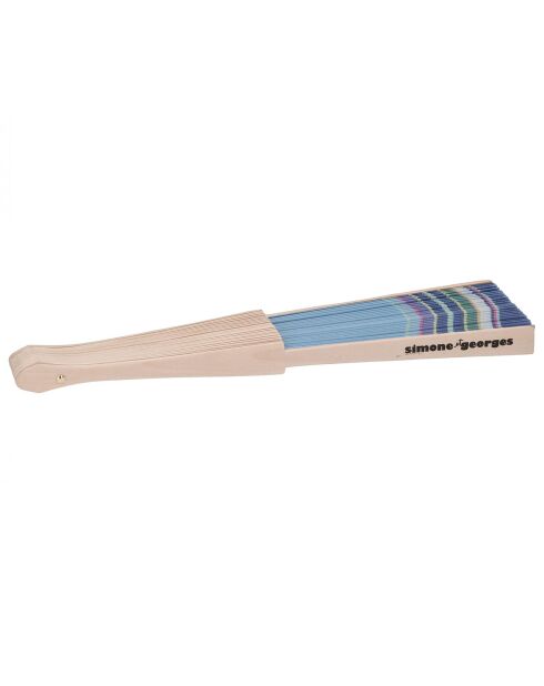 Éventail Cap Ferret bleu - 23 cm