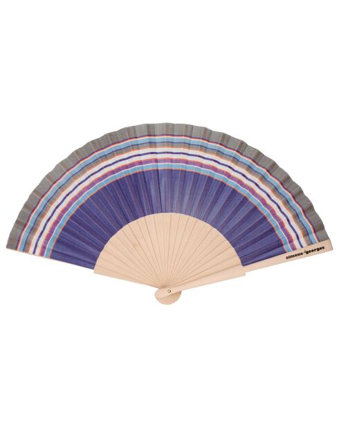 Éventail Hendaye multicolore - 23 cm