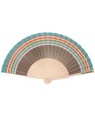 Éventail Nomad multicolore - 23 cm
