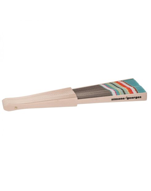 Éventail Nomad multicolore - 23 cm