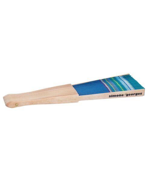Éventail Maurice ble - 23 cm