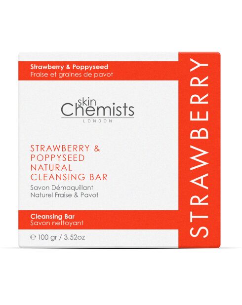 Savon démaquillant naturel Fraise & Pavot - 100gr