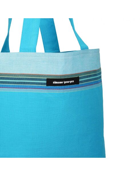 Petit sac de plage Cap Ferret bleu - 28x38x10 cm