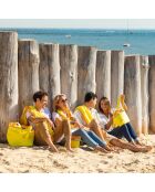Petit sac de plage Barthelemy jaune - 28x38x10 cm