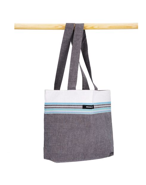 Petit sac de plage Diamant gris - 28x38x10 cm