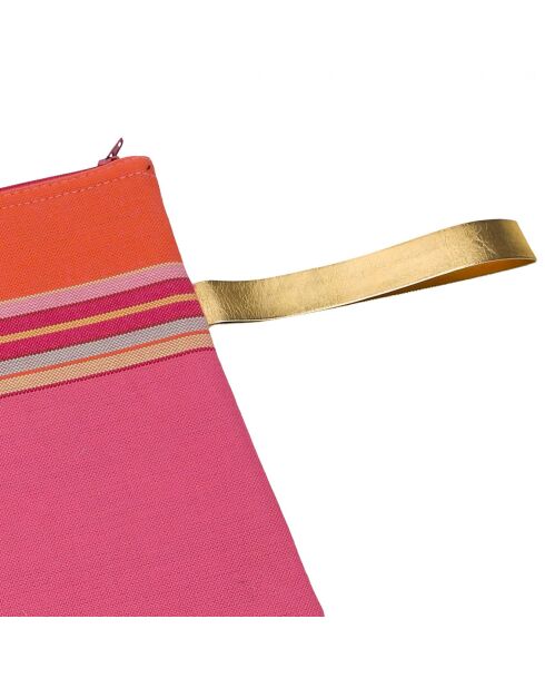 Pochette de plage Diani rose - 20x28 cm