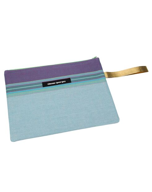 Pochette de plage Tiwi bleue - 20x28 cm