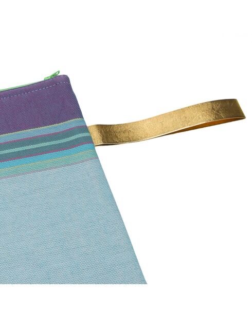 Pochette de plage Tiwi bleue - 20x28 cm