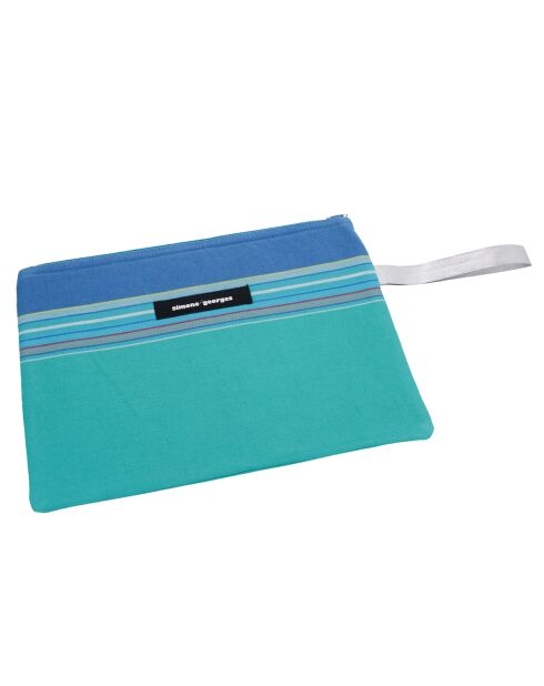 Pochette de plage Martin verte - 20x28 cm