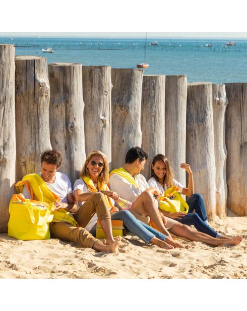 Pochette de plage Barthelemy jaune - 20x28 cm