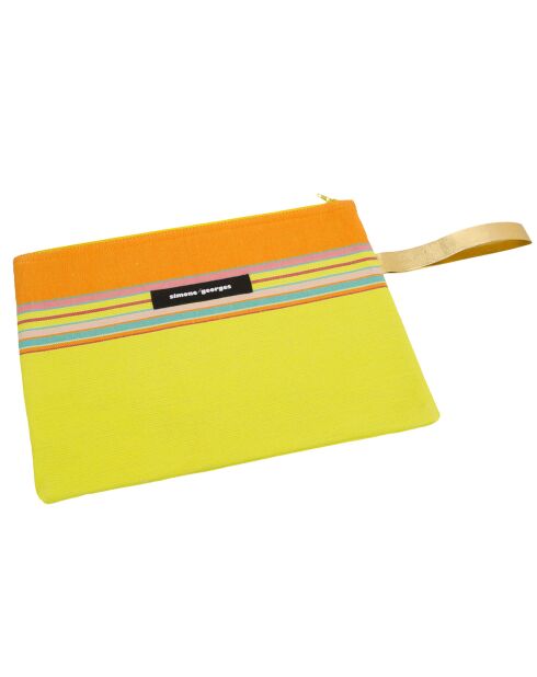 Pochette de plage Barthelemy jaune - 20x28 cm