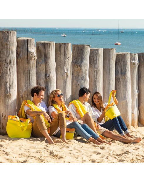 Pochette de plage Barthelemy jaune - 20x28 cm